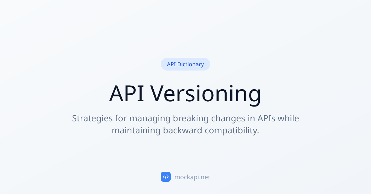API Versioning | MockAPI
