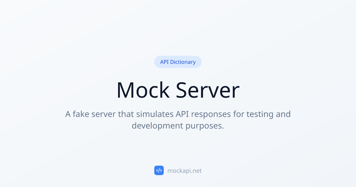 Mock Server | MockAPI