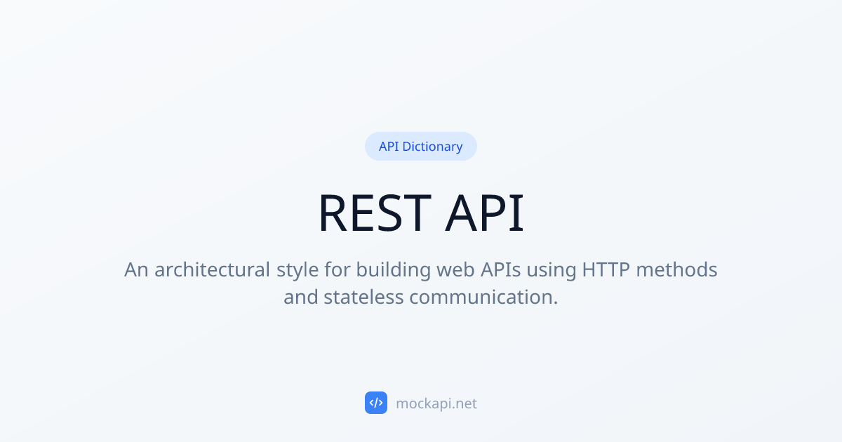 REST API | MockAPI